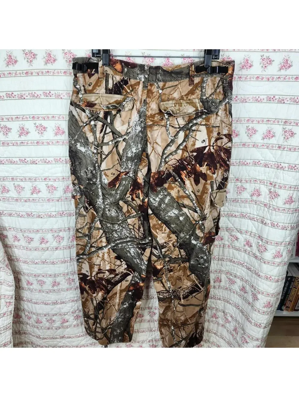 Outfitters Ridge Camo Cargo Pants Mens L 36/38 Adjustable Waist Drawstring